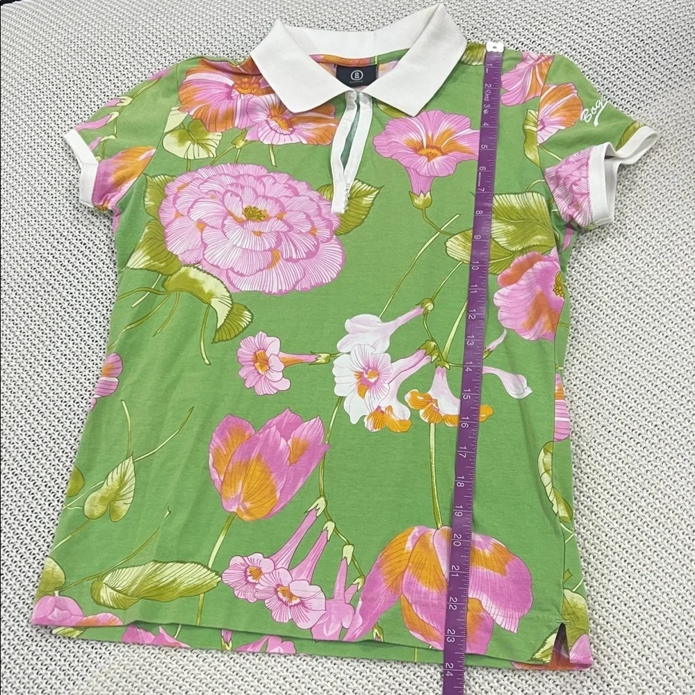 Bogner Green Floral Button Down Shirt - Picture 9 of 13